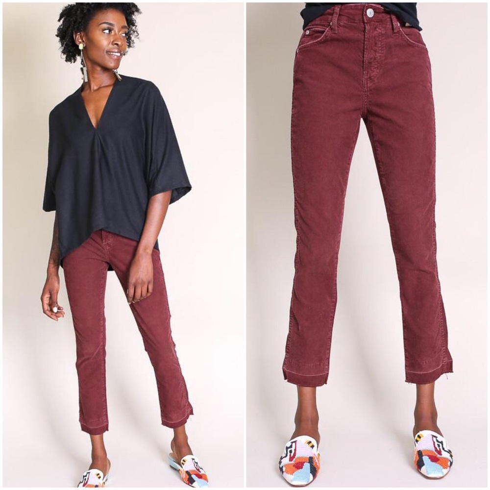 Amo denim babe raw hem cord in port 28